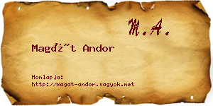 Magát Andor névjegykártya