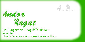 andor magat business card